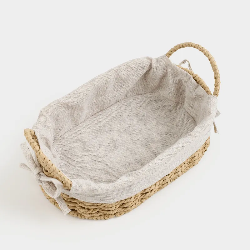 Корзина для хлеба, 25х16 см, плетеная, с ручками, целлюлоза/хлопок, овальная, Braided, image-7