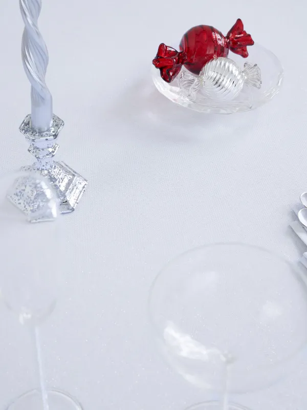 Скатерть, 170х250 см, со стразами, полиэстер, белая, Rhinestones, image-2