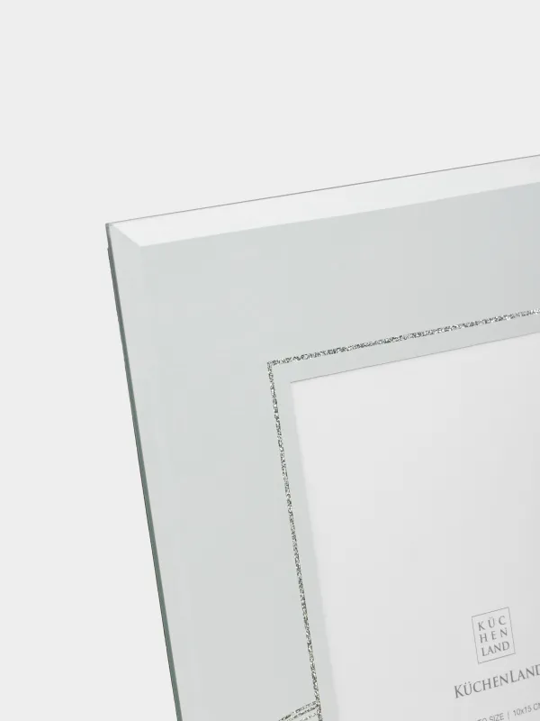 Фоторамка, 17х22 см, стекло, серебристая, Волнистые линии, Actress, image-3