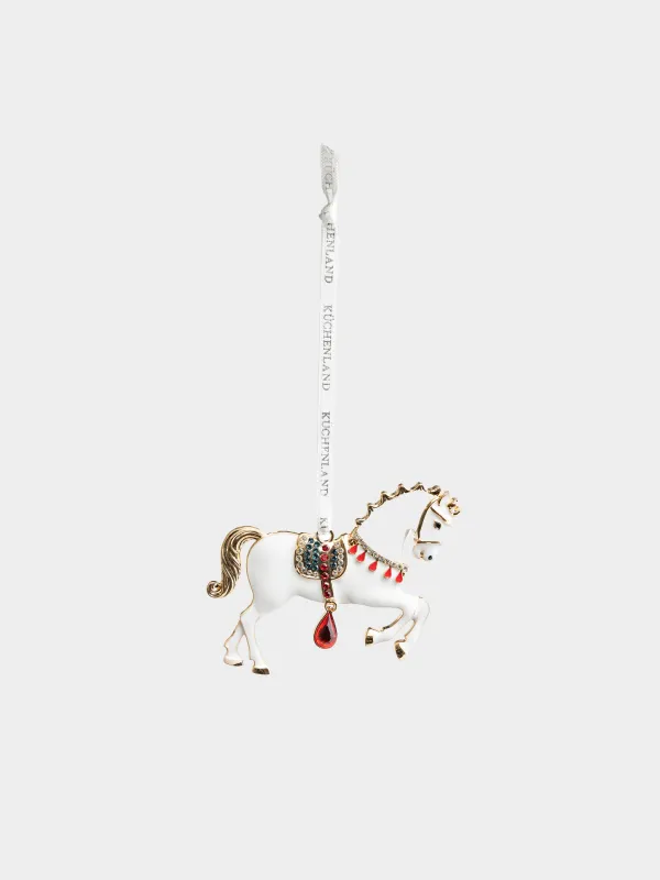 Игрушка елочная, 6 см, Конь на дыбах, Figure horse, image-2