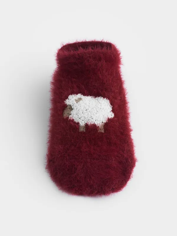 Носки с вышивкой Овечка, Hotty Fuzz, image-4