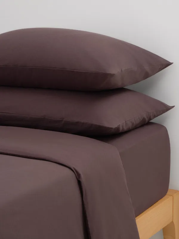 Наволочка, 50х70 см, 2 шт, вареный хлопок, коричневая, Washed cotton, image-4