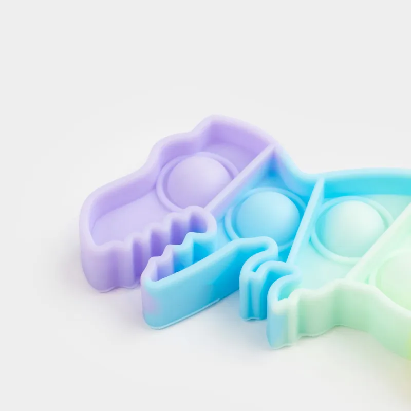 Игрушка-антистресс Pop-it, 10х6 см, силикон, цветная, Динозавр, Pop-it, image-3