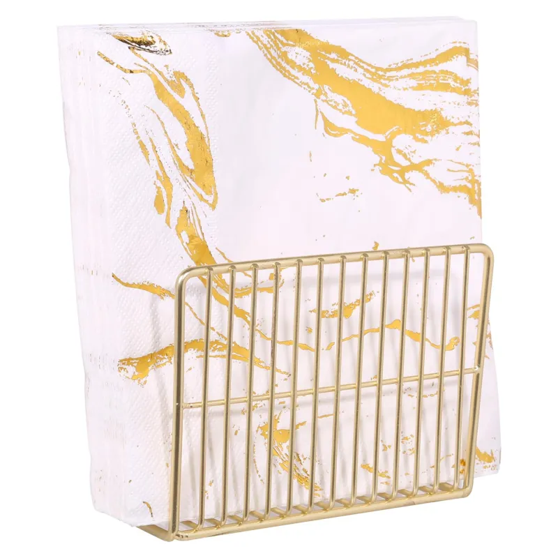 Салфетница, 13 см, металл, золотистая, Twist gold, image-2