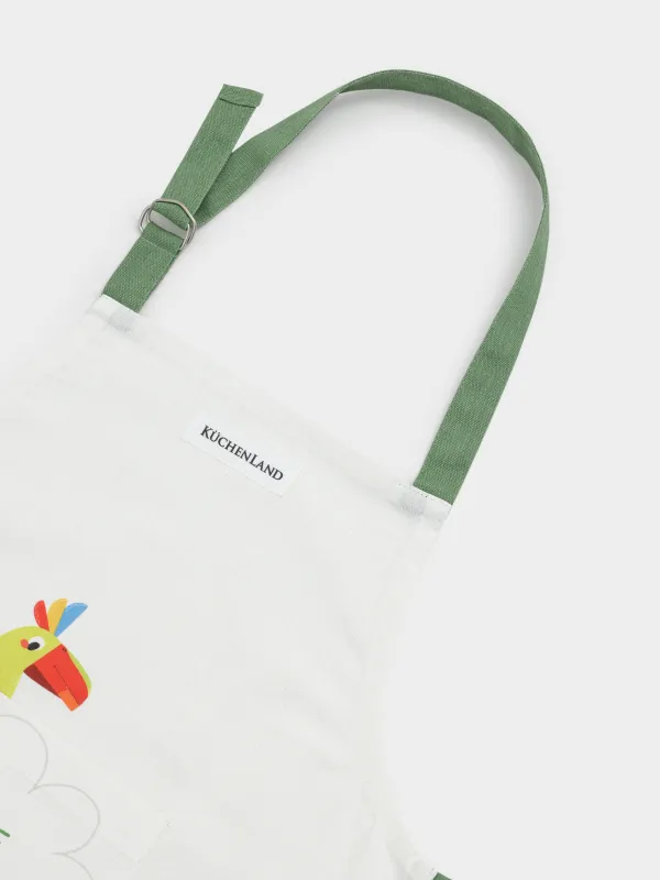 Фартук детский, 45х60 см, хлопок, молочный, Животные, Jungle, image-1