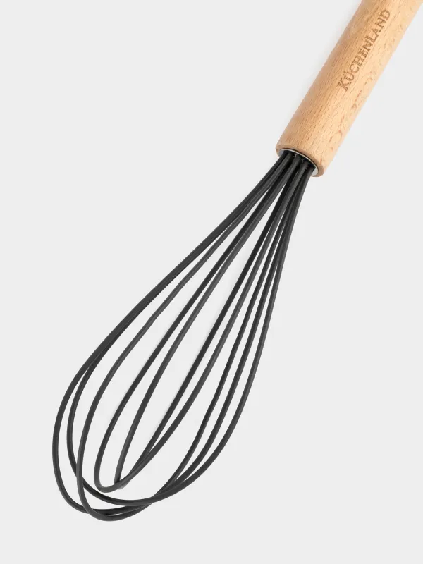 Венчик, 26 см, силикон/дерево, серый, Weekend, image-2