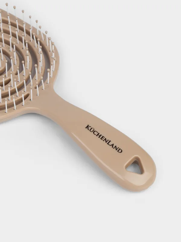 Расческа массажная для волос, 20 см, детская, пластик, бежевая, Ушки, Zipo, image-4