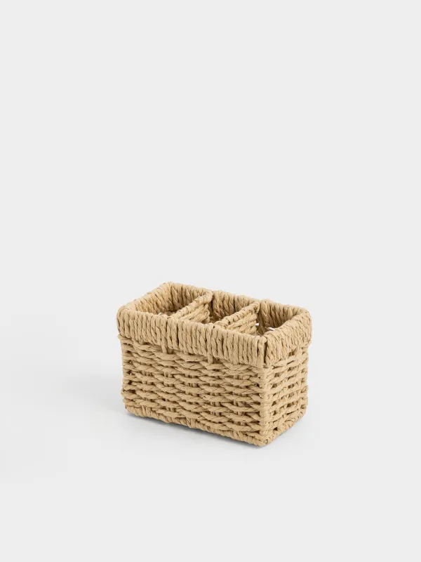 Подставка для кухонных принадлежностей, 15х10 см, 3 отд, целлюлоза, Braided, image-1