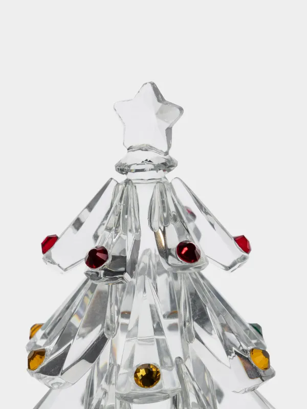 Статуэтка, 10 см, стекло, Елка с кристаллами, Christmas vitreous, image-2
