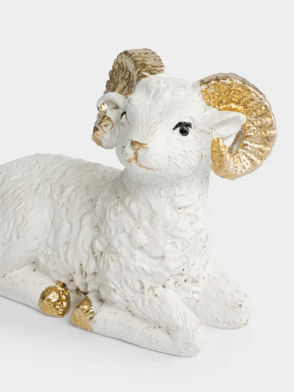 Статуэтка, 6х5 см, Баран, Sheep gold, image-1