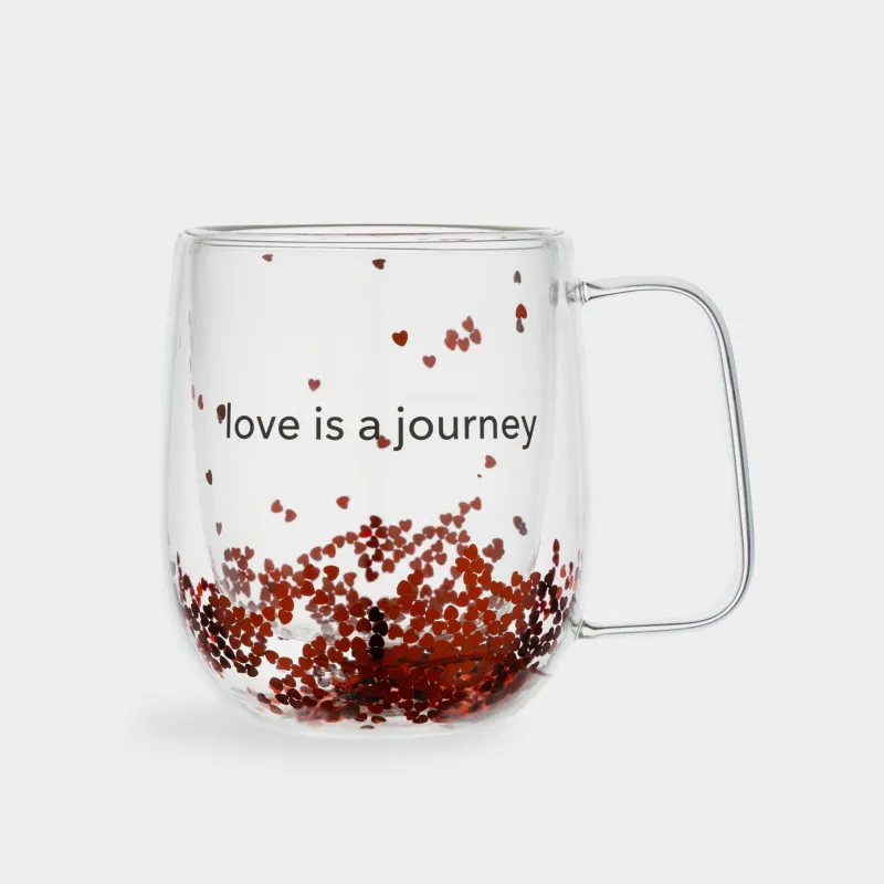 Кружка, 280 мл, стекло Б, Сердца, Air decor