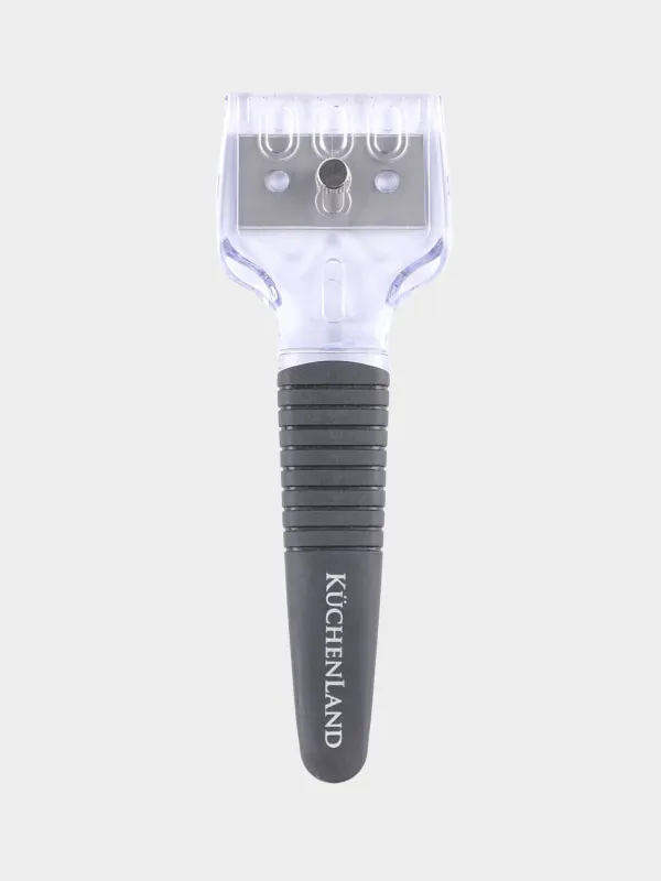 Скребок для стеклокерамической плиты, 16 см, 3 лезвия, пластик/сталь, черный, Black style