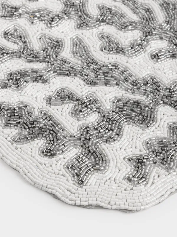 Салфетка под приборы, белая, Art beads, image-1