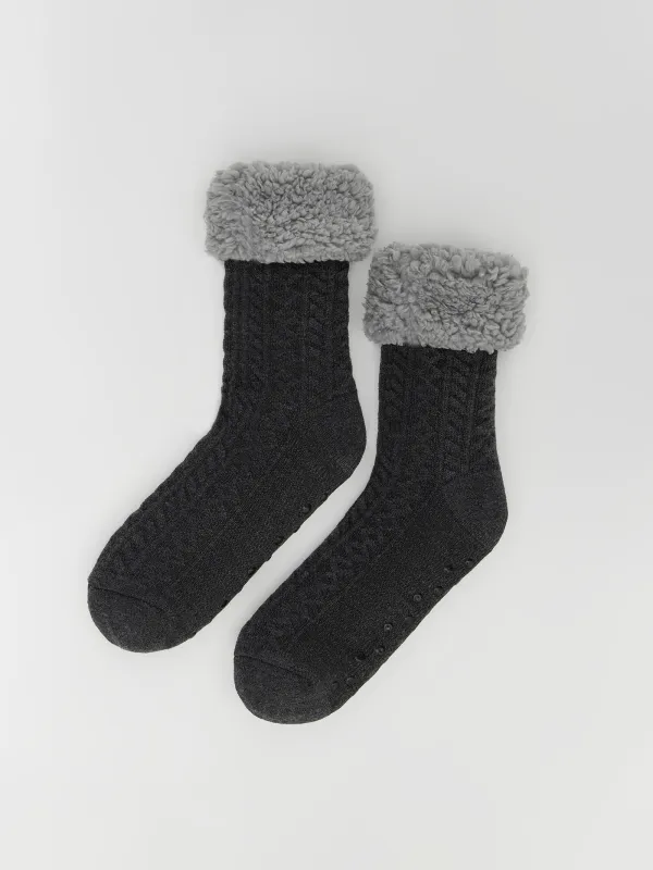 Носки мужские, акрил/шерпа, Knitted soft, image-0