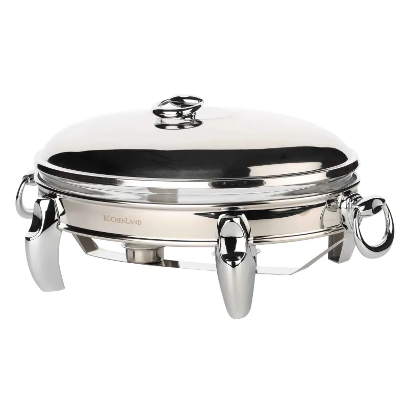 Блюдо с подогревом, 42х25 см, стекло Т/сталь, овальное, Acero, image-1