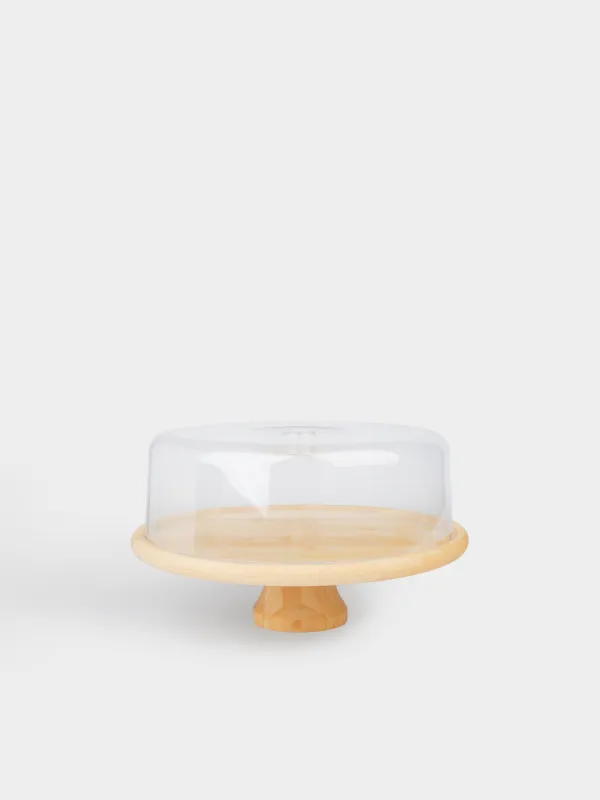 Блюдо с крышкой, 28x15 см, на ножке, Bamboo, image-0