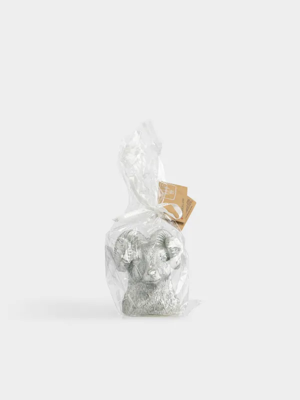 Свеча, 7x9 см, Баран, Sheep silver, image-3