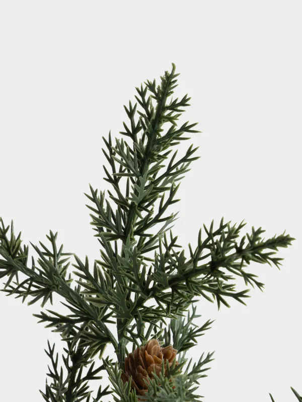Ветка декоративная, 45 см, Хвоя с шишками, Conifer decor, image-2