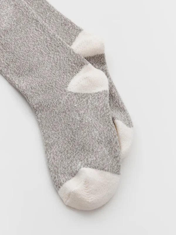 Носки женские, полиэстер, бежево-серые, Warmed, image-1