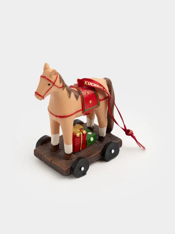 Статуэтка, 10 см, полирезин, коричневая, Лошадка, Figure christmas, image-1