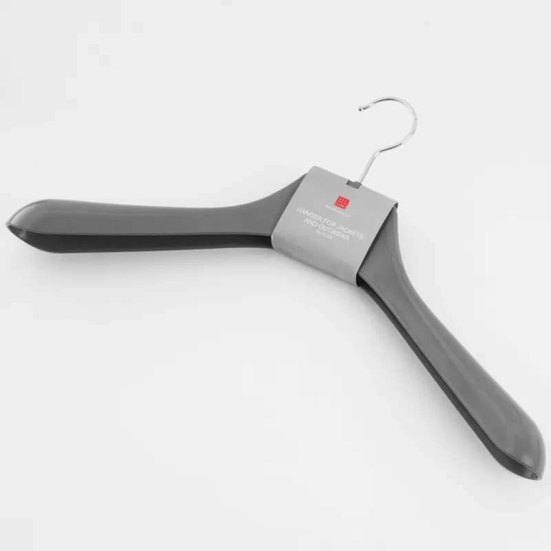 Вешалка-плечики, 43 см, для пиджаков и верхней одежды, пластик, серая, image-4