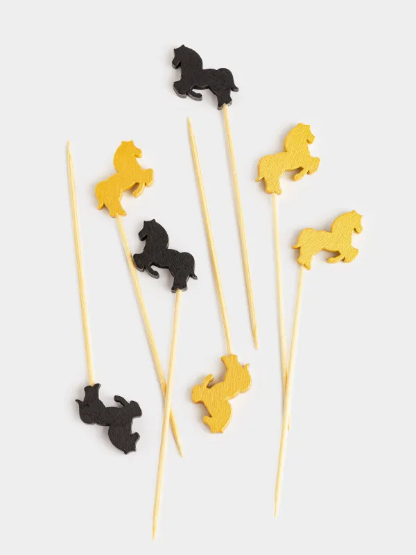 Шпажка для канапе, 9 см, 20 шт, бамбук, Кони, Elegant details, image-1