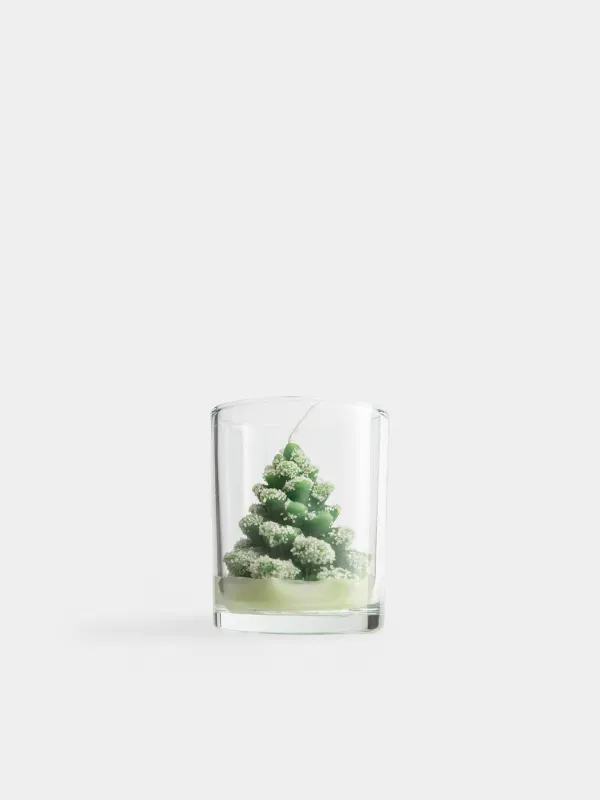 Свеча, 6x7 см, Елка в снегу, Fir snowy, image-1