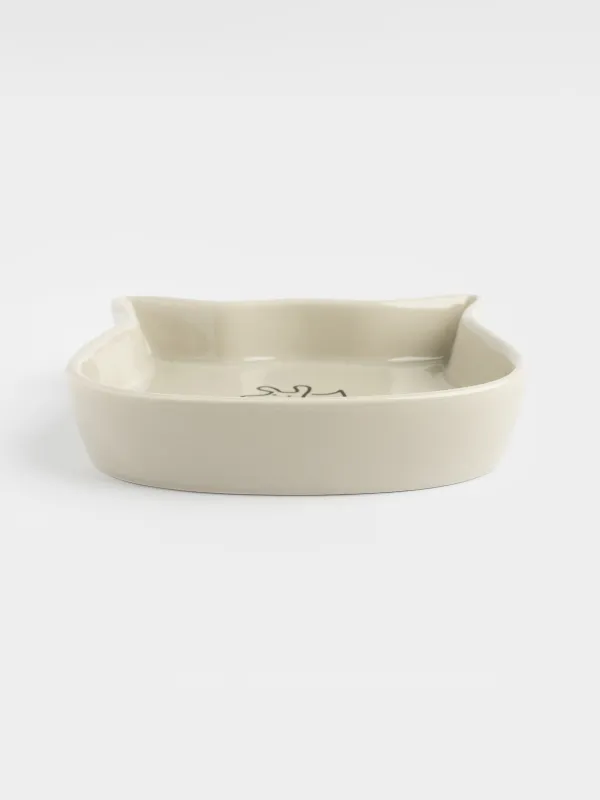 Миска для животных, 15х14 см, 250 мл, керамика D, серая, Кот, Whiskers, image-3