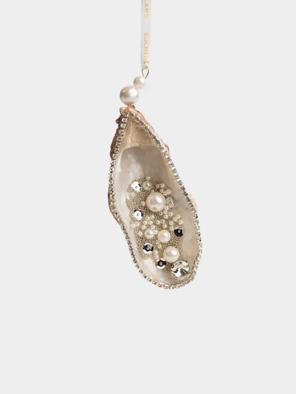 Игрушка елочная, 5х13 см, гипс/пластик, перламутр, Устрица, Figure sparkle, image-0