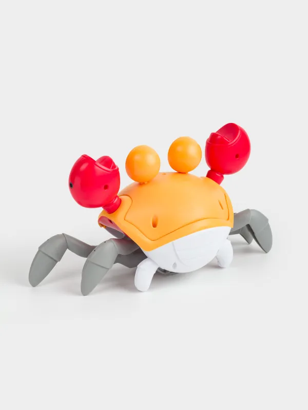 Игрушка, 23 см, музыкальная, с датчиком препятствий, пластик, цветная, Бегающий краб, Underwater, image-3