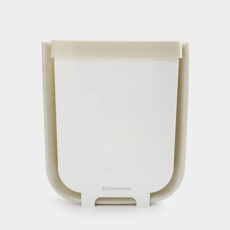 Ведро для мусора, 8 л, складное, подвесное, пластик/резина, серое, Foldaway, image-5