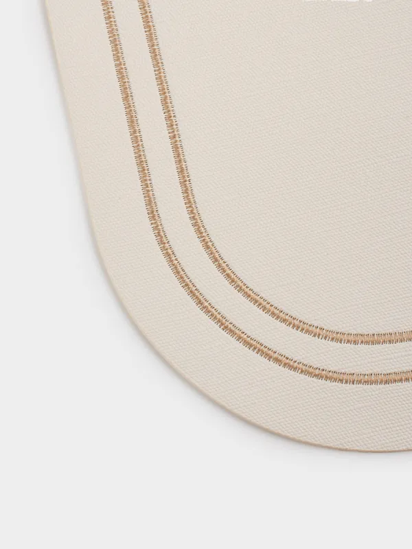 Салфетка под приборы, 33х33 см, ПВХ/полиэстер, квадратная, молочная, Rock vintage, image-2