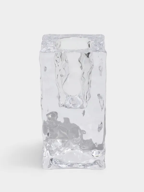 Подсвечник, 8 см, для тонкой свечи, стекло, Concave, image-1