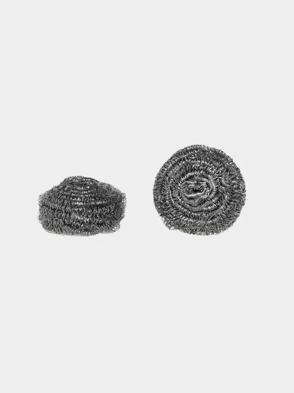 Губка для уборки, 7 см, 3 шт, металл, серебристая, Clean, image-1