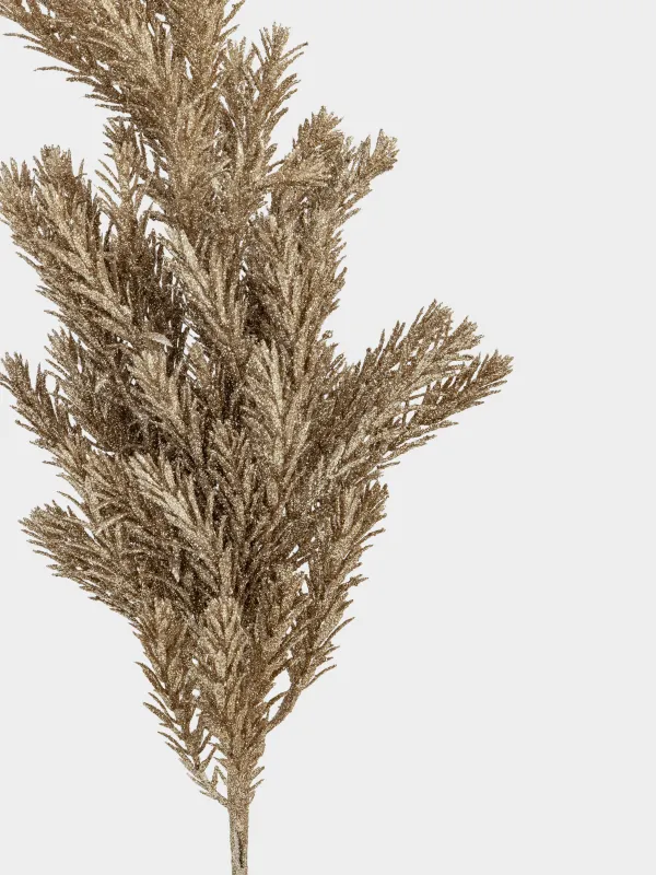 Ветка декоративная, 60 см, пластик, шампань, Хвоя, Conifer champagne, image-2