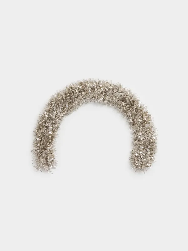 Гирлянда декоративная, 2 м, мишура, шампань, M, Tinsel christmas, image-2