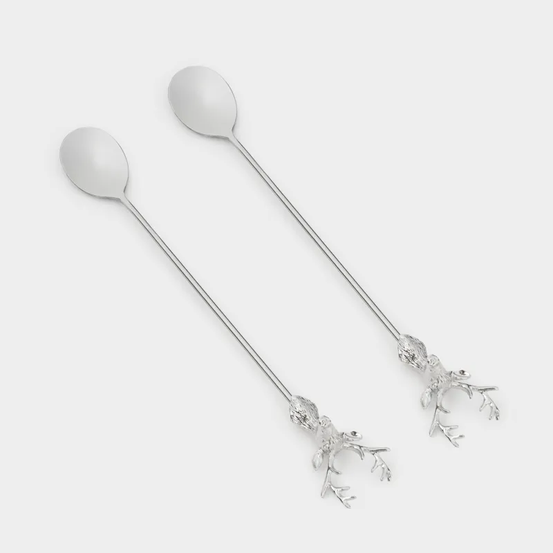 Ложка десертная, 20 см, 2 шт, сталь, Олень, Arctic deer