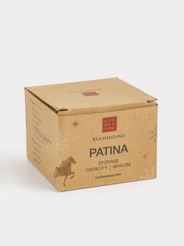 Емкость для хранения, 8х10 см, 60 мл, с подвеской, стекло, шампань, Золотистая лошадь, Patina, image-4