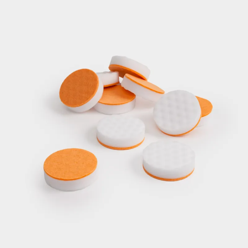 Губка для чистки белой обуви и подошвы, 6 см, 10 шт, меламин/абразив, бело-бежевая, Clean, image-3