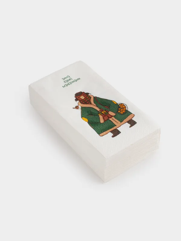 Салфетки бумажные, 33х33 см, 20 шт, Bear, image-1