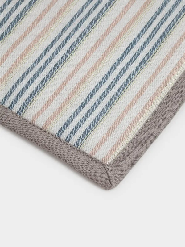 Прихватка, 20х20 см, хлопок, квадратная, молочная, Полосы, Stripes kitchen, image-4