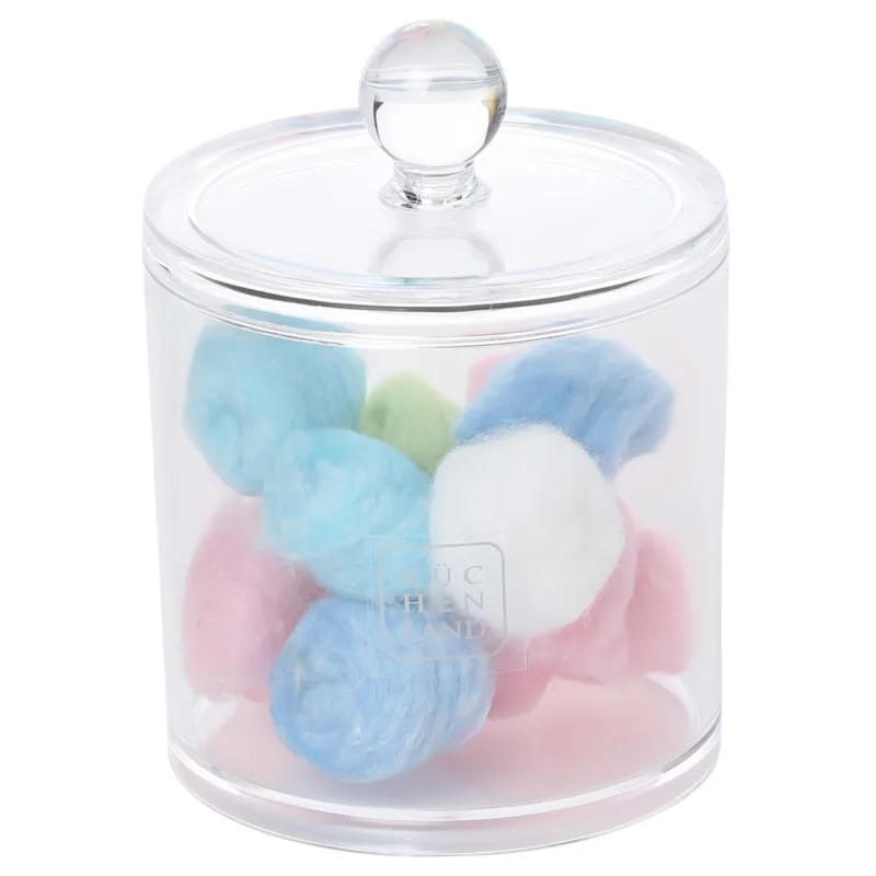 Контейнер для ватных дисков/палочек, 10х13 см, с крышкой, пластик, Basic, image-3