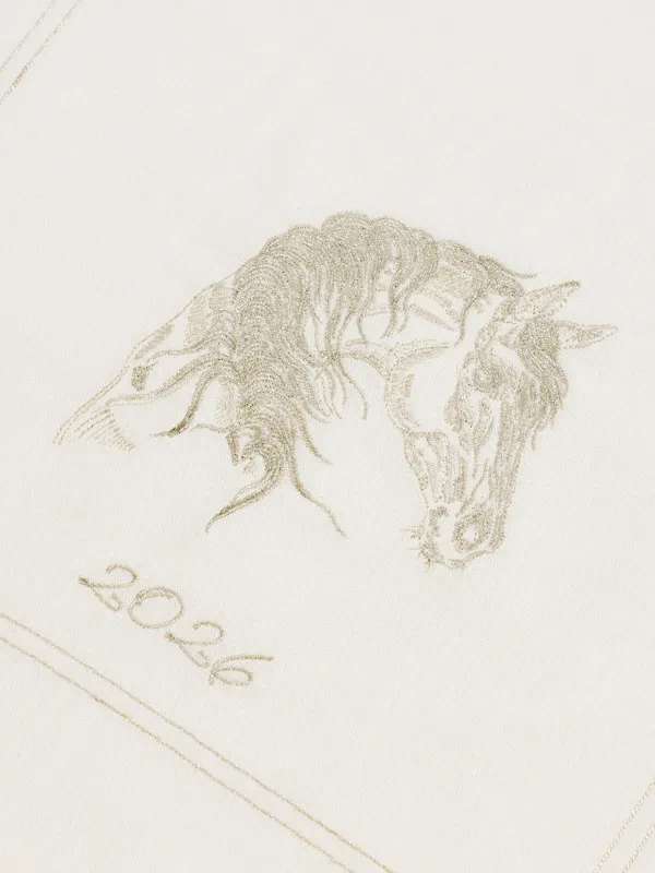 Полотенце кухонное, 40х60 см, 2 шт, хлопок, молочное, Лошадь/Полосы, Horse kitchen, image-1