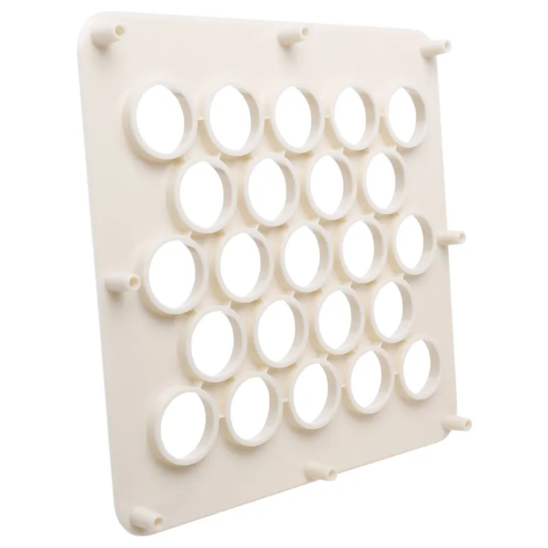 Форма для лепки пельменей, 24х24 см, 23 ячейки, квадратная, пластик, молочная, Bakery, image-1