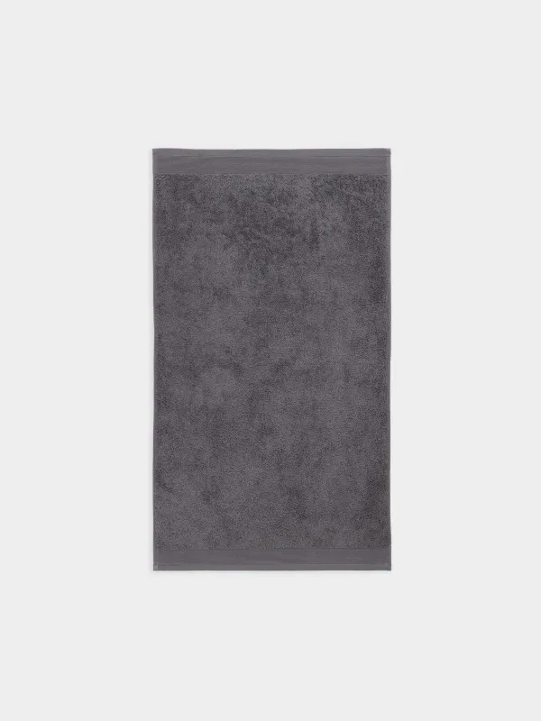 Полотенце, 50х90 см, хлопок, темно-серое, Gentle cotton, image-1