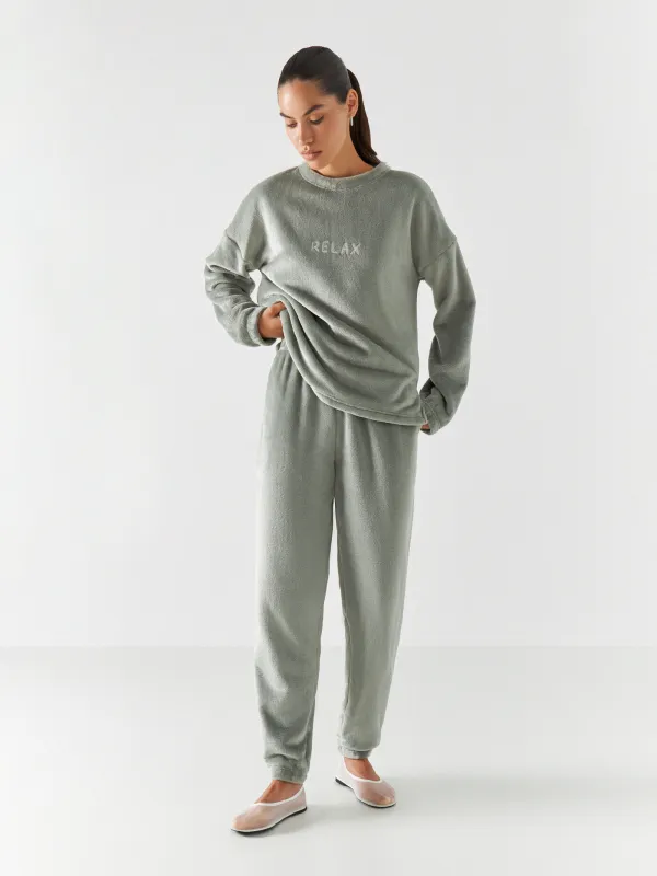 Брюки женские, флис, фисташковые, Isabelle, image-0