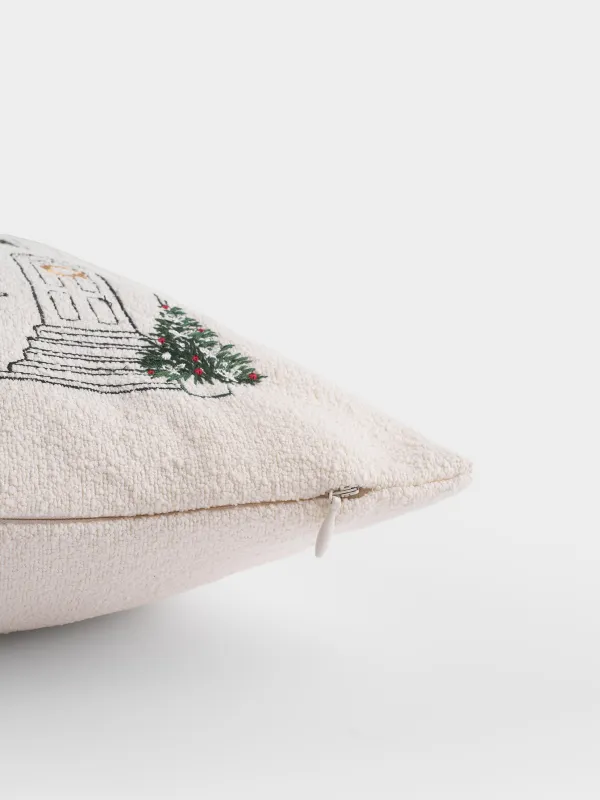 Подушка декоративная, 45х45 см, Дом, Boucle, image-4