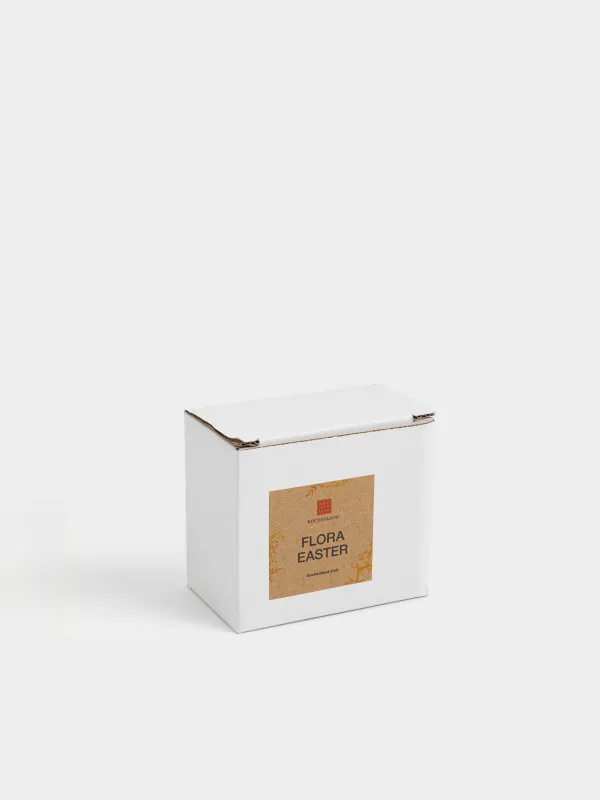 Подставка для зубочисток, 9 см, фарфор P, молочно-золотистая, Кролик с цветком, Flora Easter, image-4