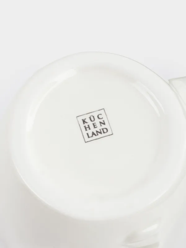 Кружка, 480 мл, керамика D, бело-золотистая, Лицо, Face, image-4