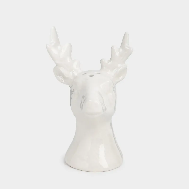 Емкость для соли или перца, 9 см, керамика, белая, Олень, Forest deers